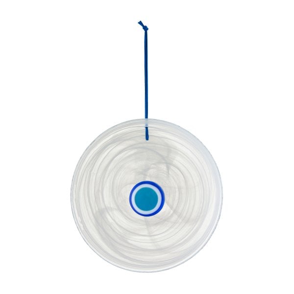 Mare Glass Evil Eye [Alabaster White-21cm]