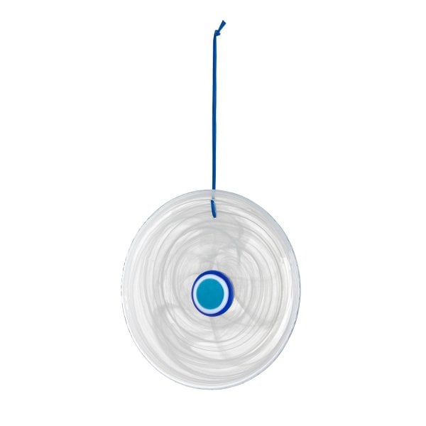 Mare Glass Evil Eye [Alabaster White-21cm]