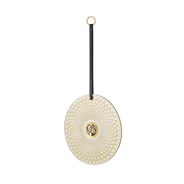 Leather Strap Glass Evil Eye [GOLD-25cm]