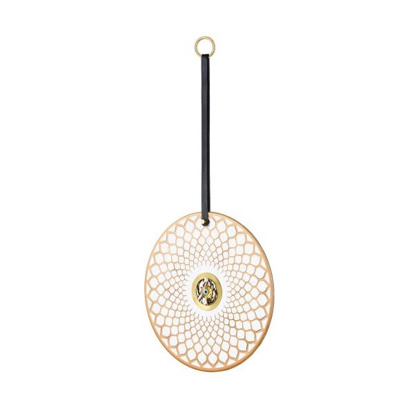 Deri Askılı Cam Nazarlık  [BAKIR-25cm]