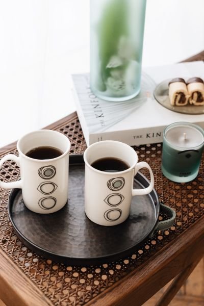 ALA Copper Tray [Leather Handle-23cm]