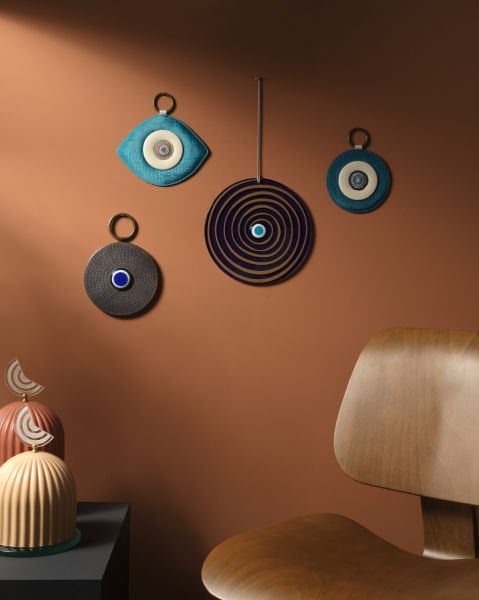 Cam Nazarlık [Mor-Helezon-25cm]