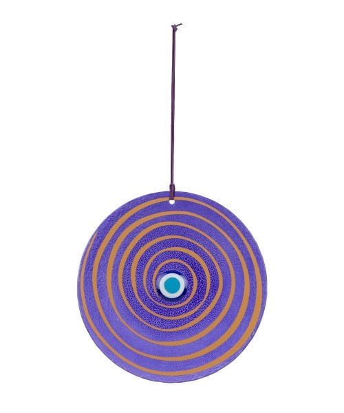 Cam Nazarlık [Mor-Helezon-25cm]