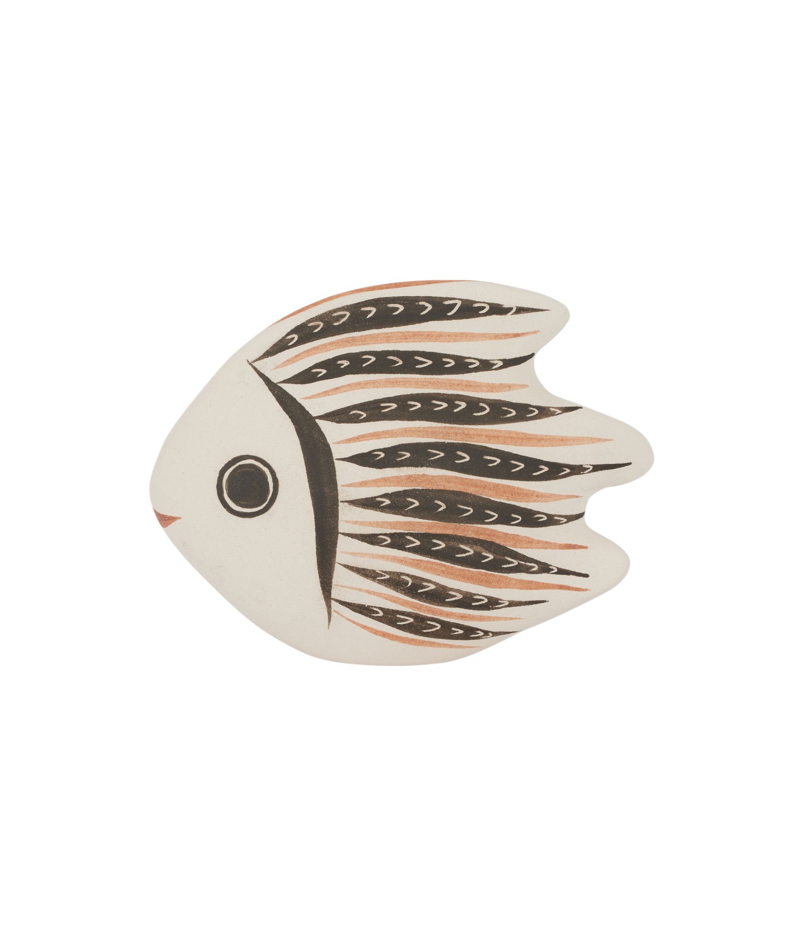 TERAKOTA Küçük Balık Çizgili [Beyaz/Kahve]