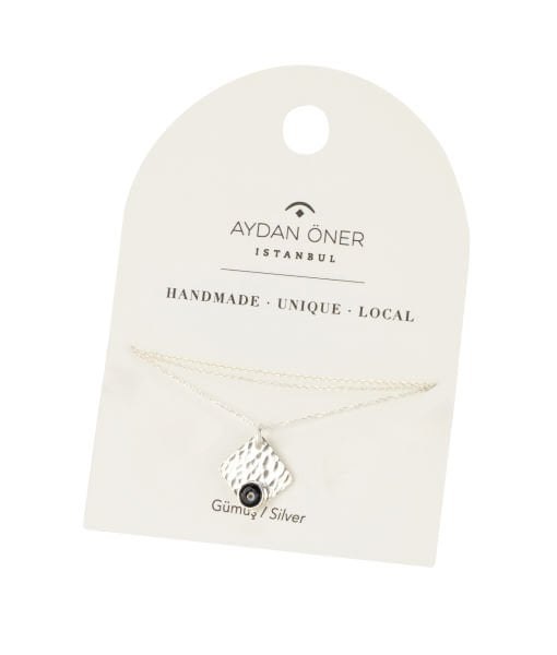 NAZAR Gümüş Kolye [Kare]