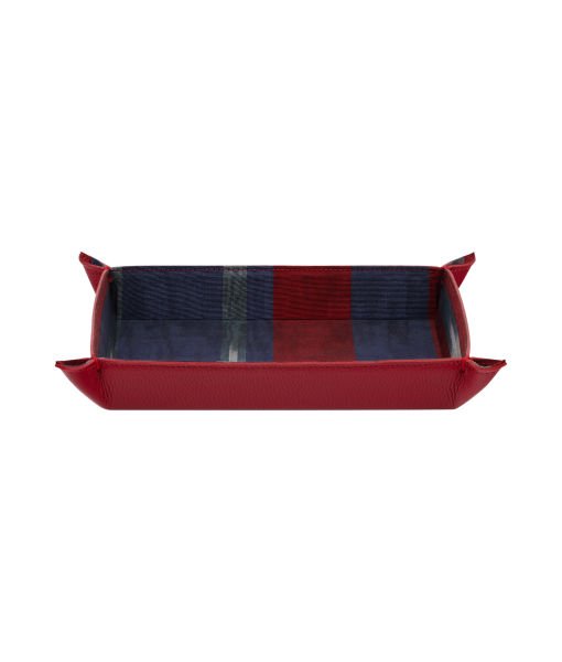 Decorative Leather Tray [24cmx17cm / Red]