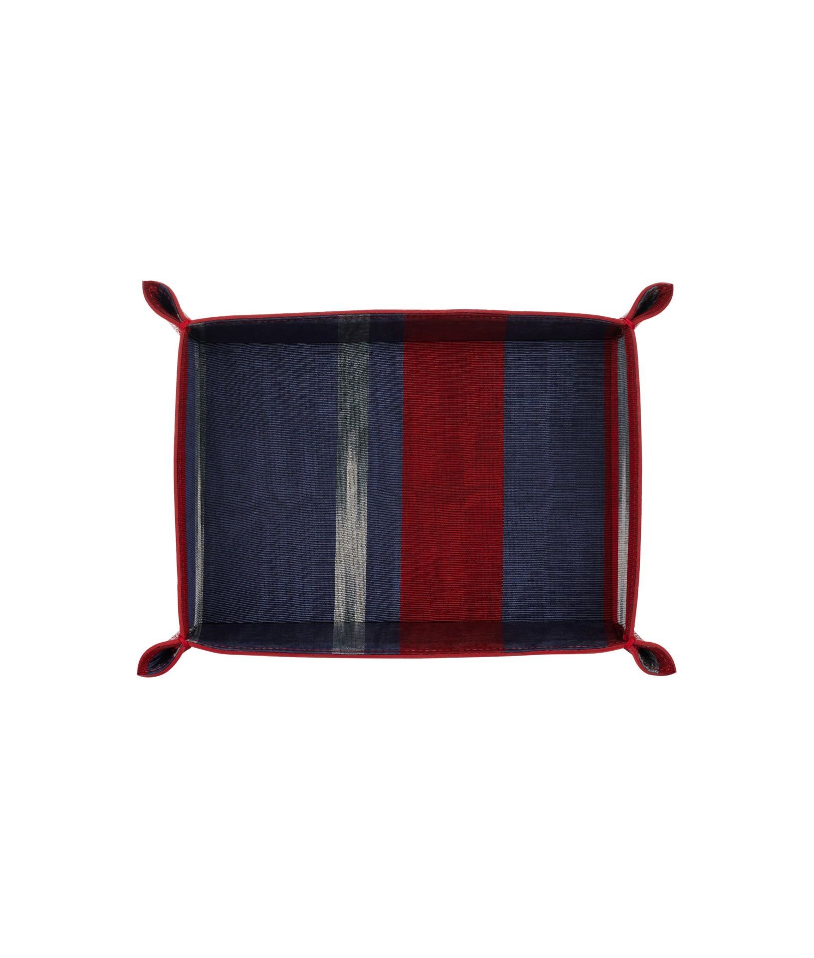 Dekoratif Deri Tepsi [24cmx17cm / Kırmızı]