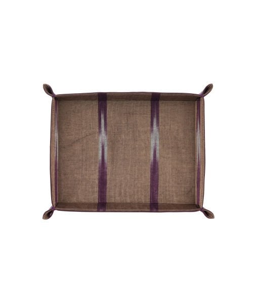 Decorative Leather Tray [24cmx17cm / Purple]