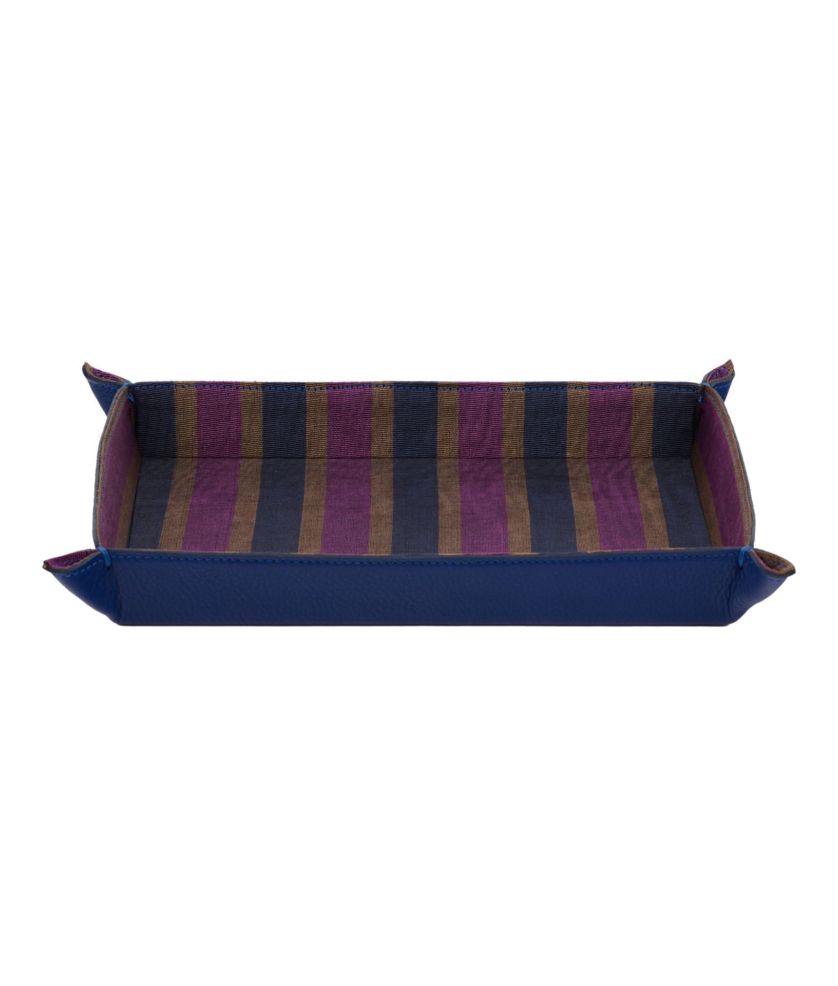 Decorative Leather Tray [24cmx17cm / Navy Blue]