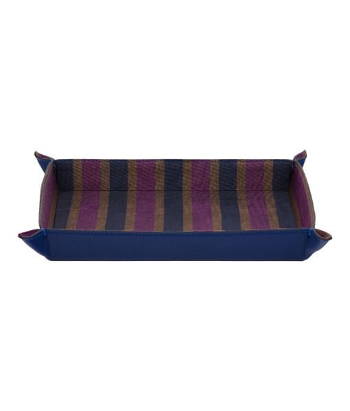 Decorative Leather Tray [24cmx17cm / Navy Blue]