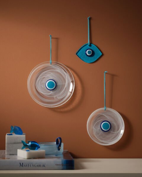 Cam Nazarlık [Turkuaz-12cmx9cm]