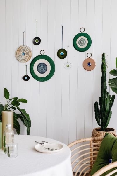 Glass Evil Eye [Green-10cm]