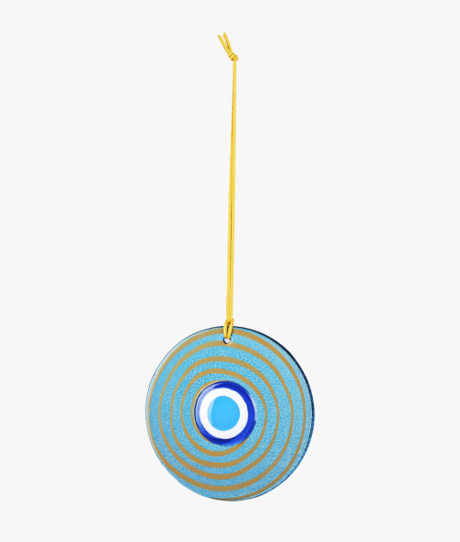 Glass Evil Eye [Turquoise-Spiral-14cm]