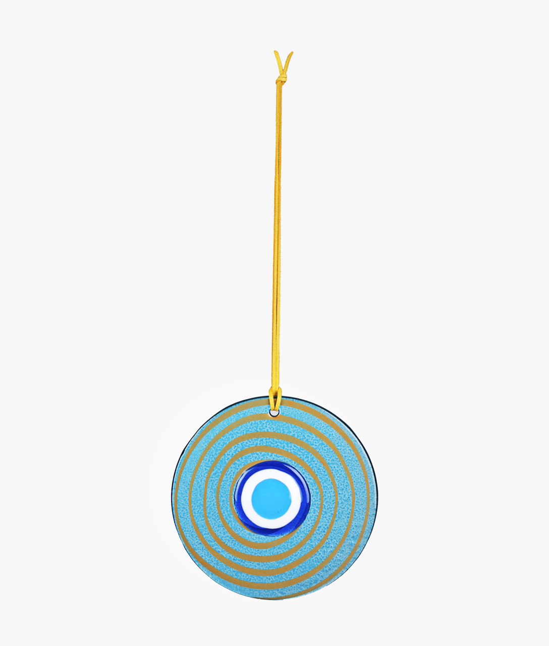 Glass Evil Eye [Turquoise-Spiral-14cm]