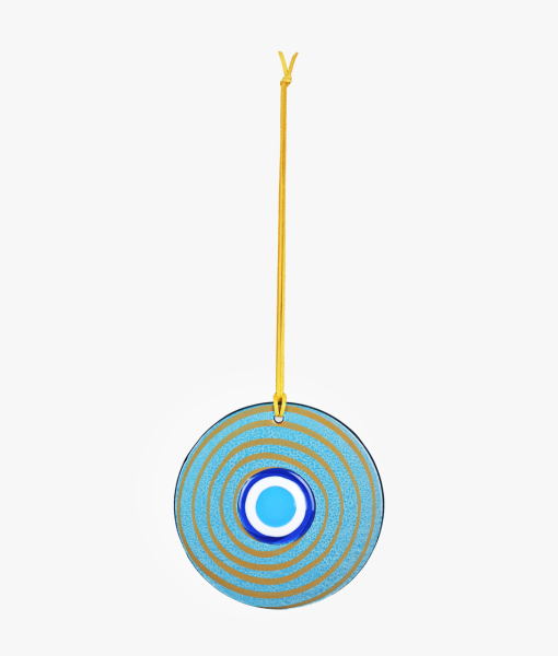 Glass Evil Eye [Turquoise-Spiral-14cm]