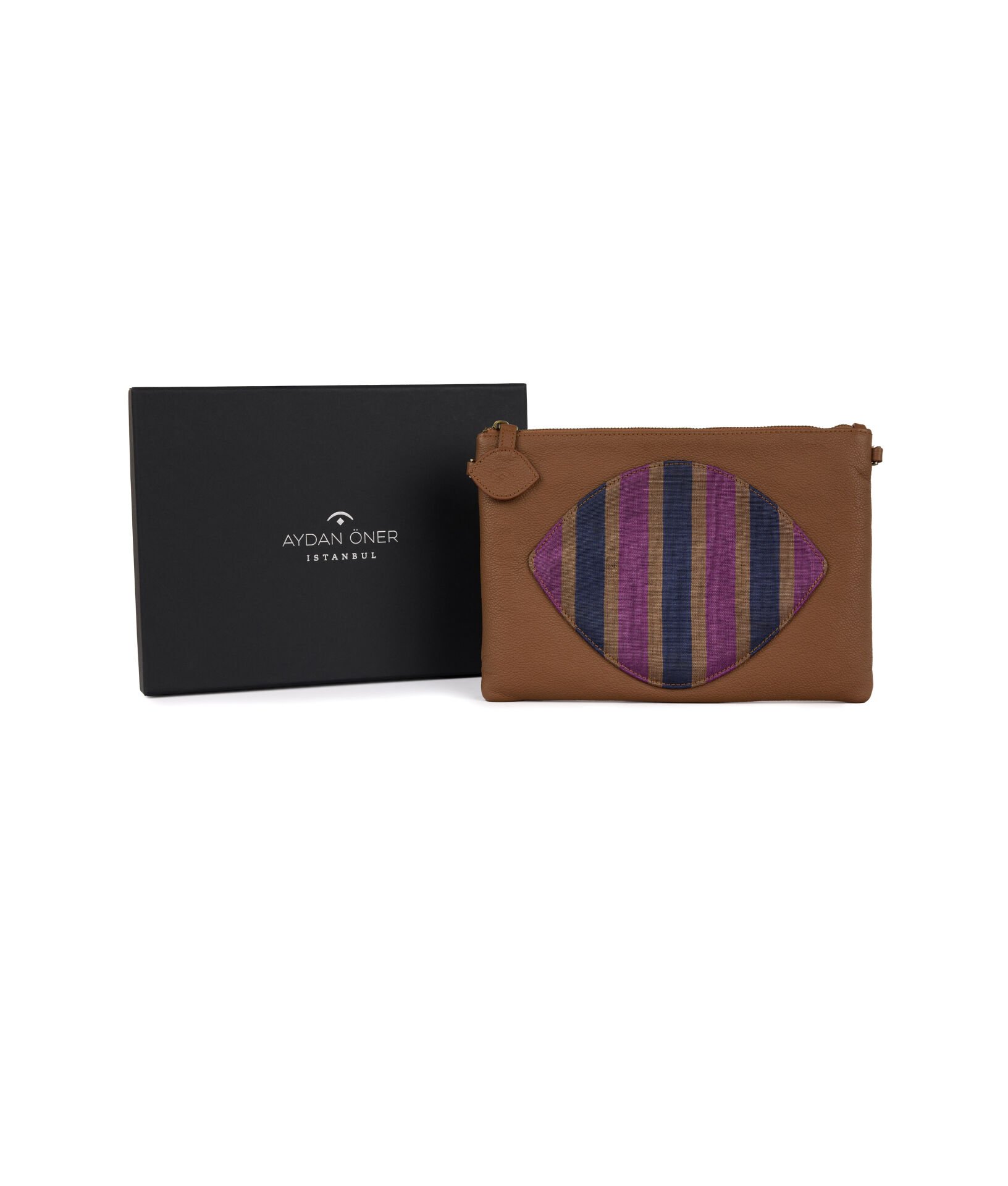 KUTNU CLUTCH ÇANTA [Taba Deri - Göz]