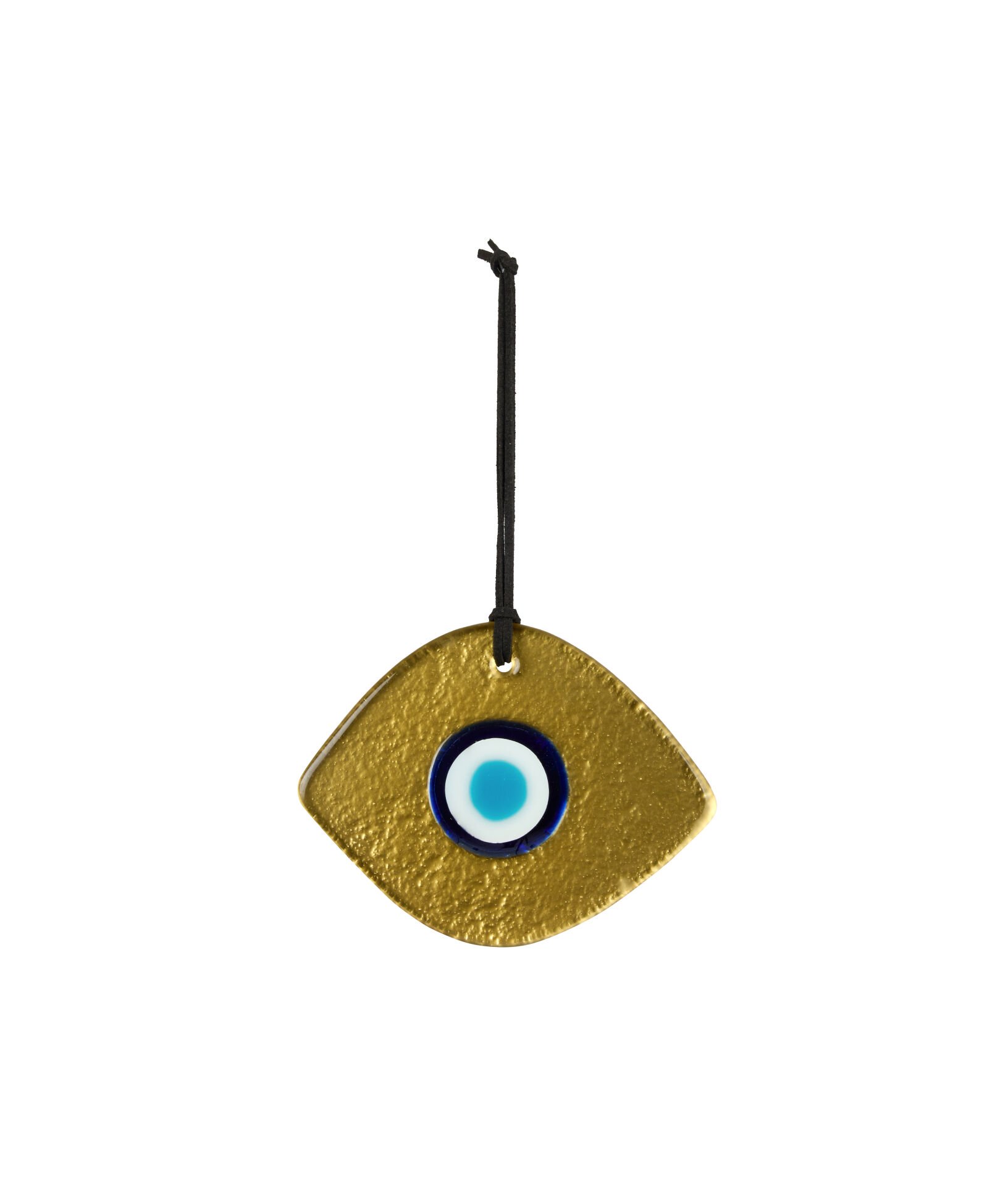 Cam Nazarlık [Gold -12cmx9cm]