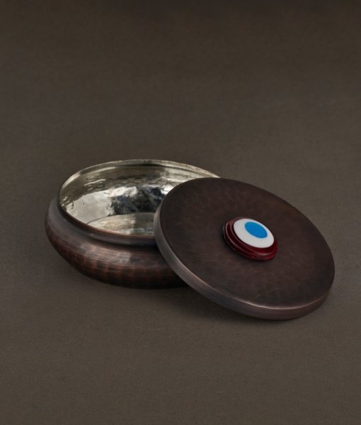 Copper Turkish Delight Bowl [Red/Turquoise-11cmx4.5cm]
