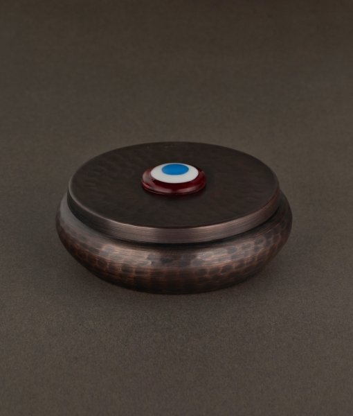 Copper Turkish Delight Bowl [Red/Turquoise-11cmx4.5cm]