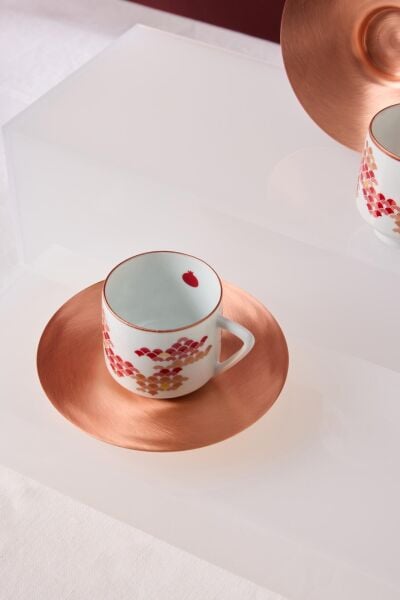 NARYEL İkili Fincan Seti - Bakır Tabaklı