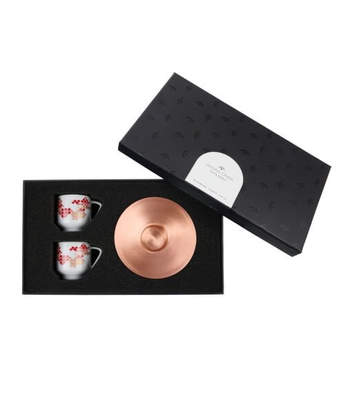 NARYEL İkili Fincan Seti - Bakır Tabaklı