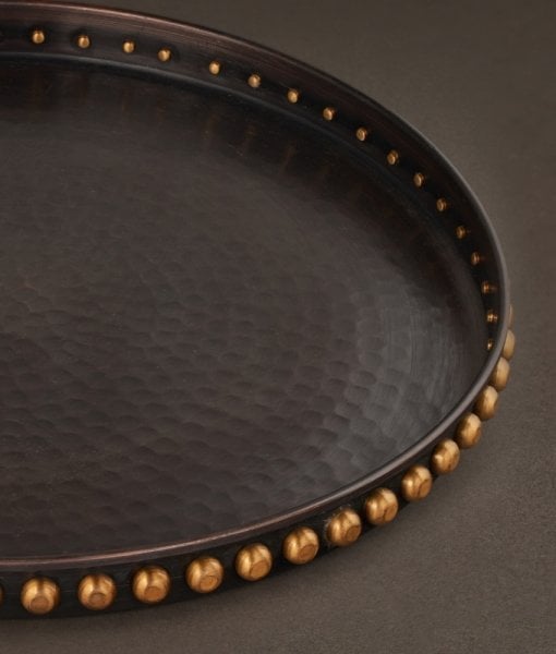 TOPUZLU Bakır Tepsi [28 cm]