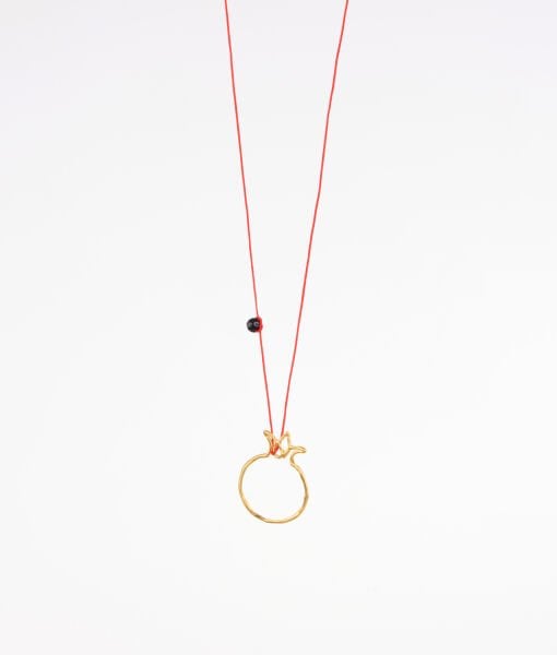 NAR Gümüş Kolye [Kırmızı İpli]