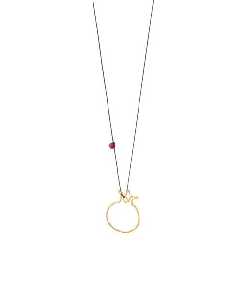 NAR Gümüş Kolye [Siyah İpli]