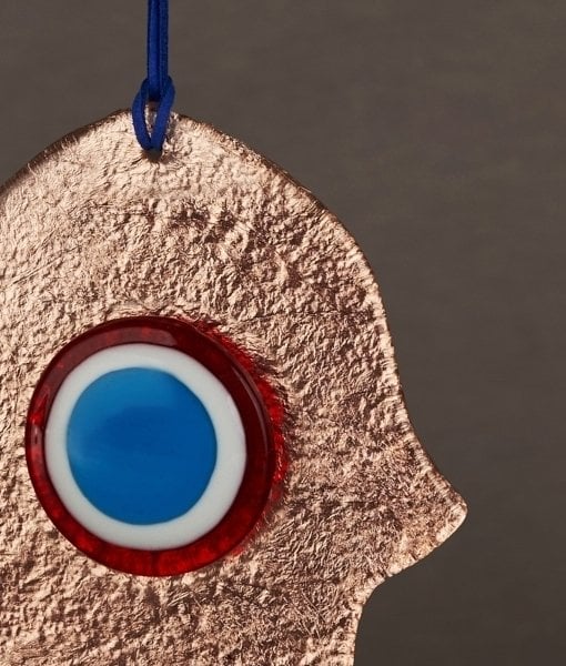 Glass Evil Eye [Red/Turquoise-15.5cmx12.5cm]