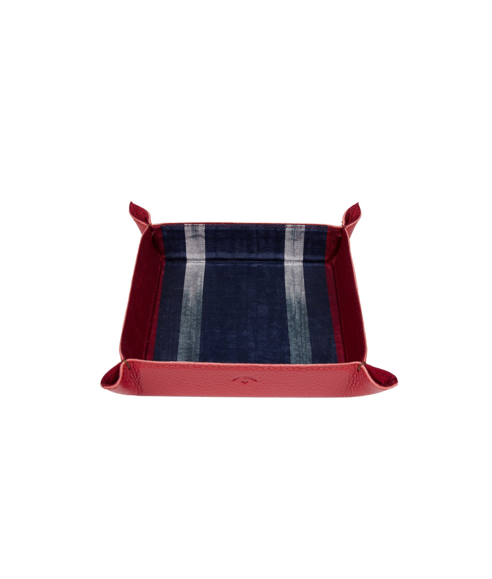 KARE DERİ TEPSİ [16cmx16cm - Kırmızı]