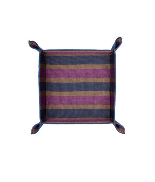 KUTNU KARE DERİ TEPSİ [16cmx16cm - Lacivert]