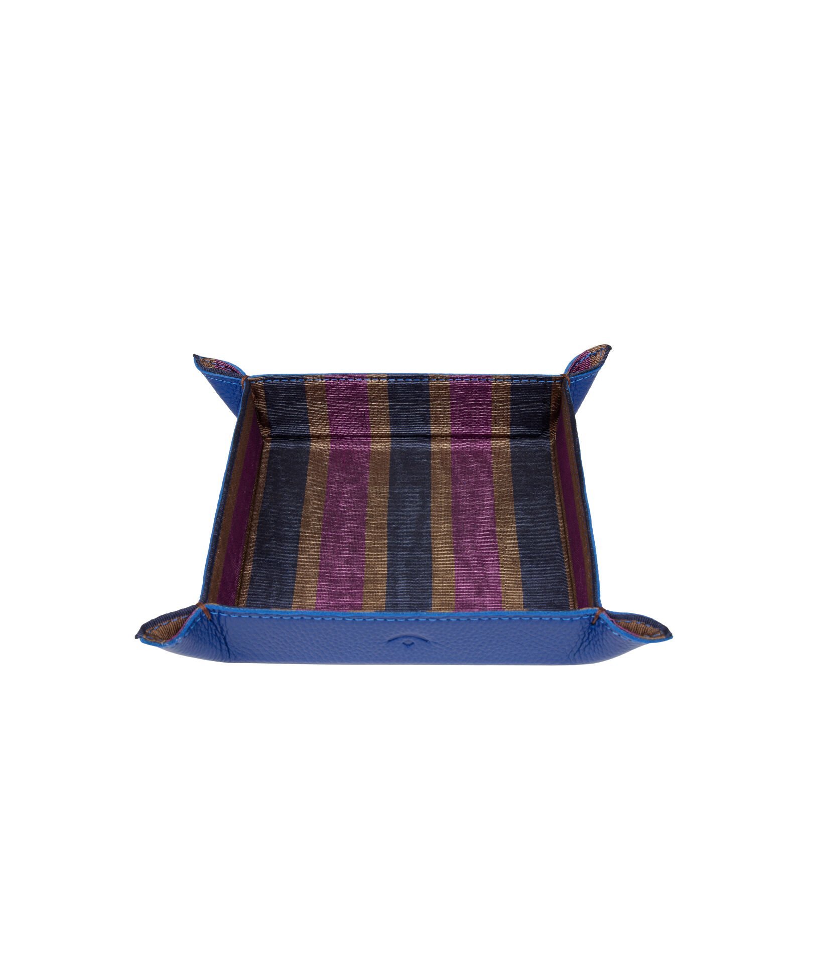 KARE DERİ TEPSİ [16cmx16cm - Lacivert]