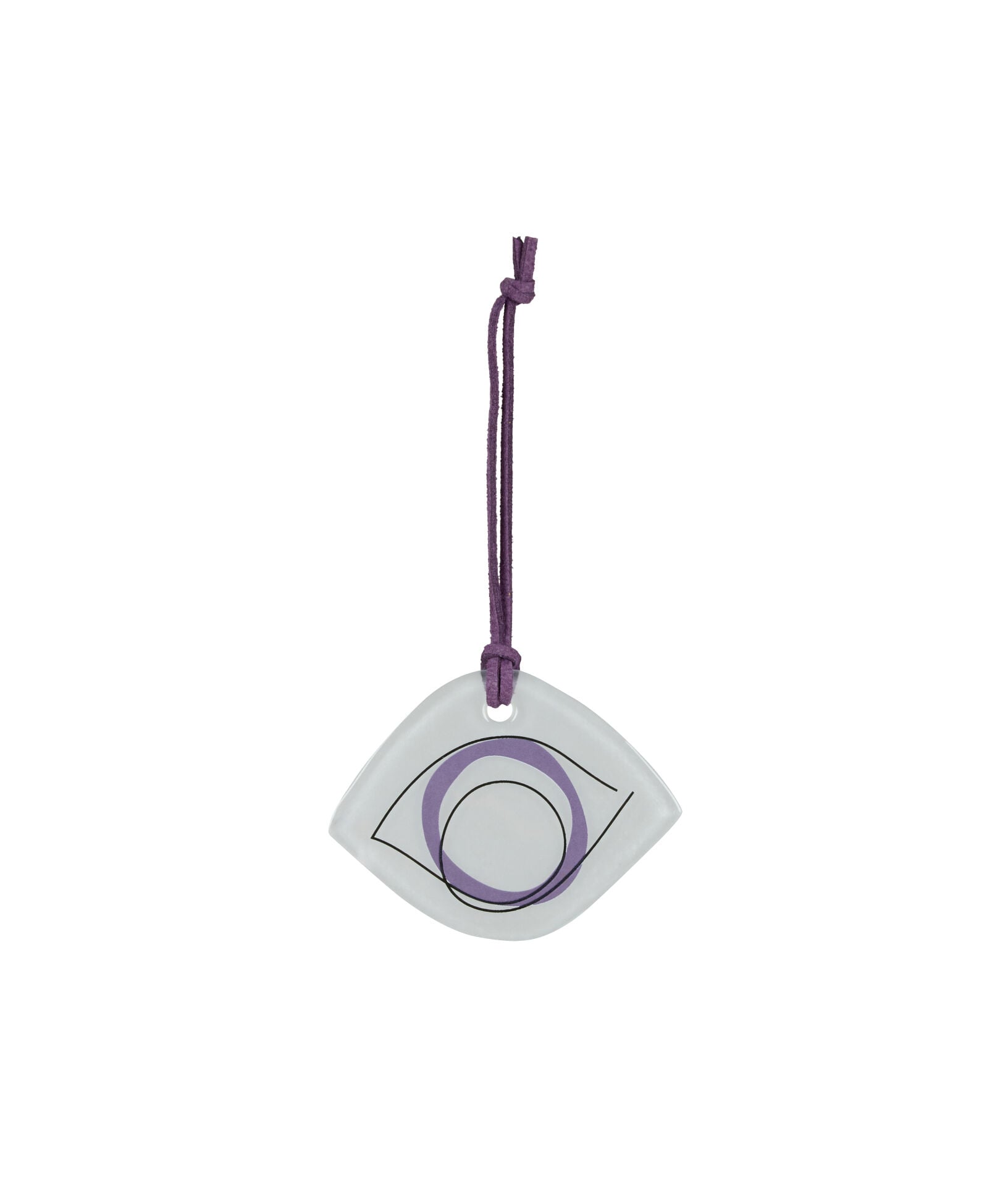 Mini Ayn Cam Nazarlık [Mor -8cmx6cm]