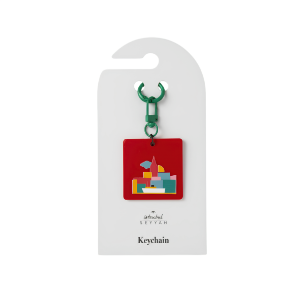 ANAHTARLIK LIVE [Kırmızı- 5cmx5cm]